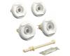 Kohler Flexjet K-9694-0 White Whirlpool Trim Kit with Four Jets