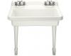 Kohler Harborview K-6607-4-0 White Self-Rimming or Wall-Mount Utility Sink with Four-Hole Faucet Drilling