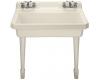 Kohler Harborview K-6607-4-47 Almond Self-Rimming or Wall-Mount Utility Sink with Four-Hole Faucet Drilling