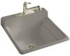 Kohler Bayview K-6608-1-K4 Cashmere Self-Rimming Utility Sink with Single-Hole Faucet Drilling on Top of Backsplash