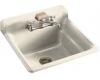 Kohler Bayview K-6608-2-47 Almond Self-Rimming Utility Sink with Two-Hole Faucet Drilling in Backsplash