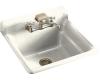 Kohler Bayview K-6608-2-96 Biscuit Self-Rimming Utility Sink with Two-Hole Faucet Drilling in Backsplash