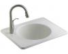 Kohler Tandem K-6654-1L-KA Black 'n Tan Self-Rimming Cast Iron Utility Sink