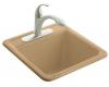 Kohler Park Falls K-6655-1-33 Mexican Sand Self-Rimming Utility Sink with One-Hole Faucet Drilling