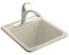 Kohler Park Falls K-6655-1-47 Almond Self-Rimming Utility Sink with One-Hole Faucet Drilling