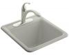 Kohler Park Falls K-6655-1-95 Ice Grey Self-Rimming Utility Sink with One-Hole Faucet Drilling