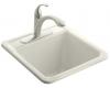 Kohler Park Falls K-6655-1-96 Biscuit Self-Rimming Utility Sink with One-Hole Faucet Drilling