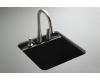 Kohler Park Falls K-6655-1U-7 Black Black Undercounter Sink with One-Hole Faucet Drilling