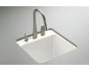 Kohler Park Falls K-6655-3U-0 White Park Falls Undercounter Utility Sink with Three-Hole Faucet Drilling