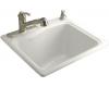 Kohler River Falls K-6657-1-0 White Self-Rimming Sink with Single-Hole Faucet Drilling