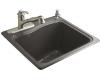 Kohler River Falls K-6657-1-58 Thunder Grey Self-Rimming Sink with Single-Hole Faucet Drilling