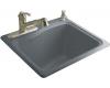 Kohler River Falls K-6657-1-FT Basalt Self-Rimming Sink with Single-Hole Faucet Drilling