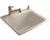 Kohler River Falls K-6657-2-55 Innocent Blush Self-Rimming Sink with Two-Hole Faucet Drilling