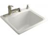 Kohler River Falls K-6657-3-0 White Self-Rimming Sink with Three-Hole Faucet Drilling