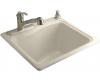 Kohler River Falls K-6657-3-47 Almond Self-Rimming Sink with Three-Hole Faucet Drilling