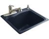 Kohler River Falls K-6657-3-52 Navy Self-Rimming Sink with Three-Hole Faucet Drilling