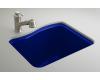 Kohler River Falls K-6657-4U-30 Iron Cobalt Undercounter Sink with Four-Hole Faucet Drilling