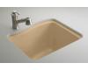 Kohler River Falls K-6657-4U-33 Mexican Sand Undercounter Sink with Four-Hole Faucet Drilling