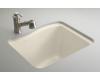 Kohler River Falls K-6657-4U-47 Almond Undercounter Sink with Four-Hole Faucet Drilling
