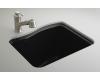 Kohler River Falls K-6657-4U-7 Black Black Undercounter Sink with Four-Hole Faucet Drilling