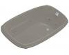 Kohler Portrait K-1014-HA-K4 Cashmere 5' Whirlpool Bath Tub with Custom Pump Location