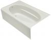 Kohler Windward K-1112-GLA-95 Ice Grey 5' BubbleMassage Bath Tub with Integral Apron and Left-Hand Drain