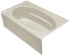 Kohler Windward K-1112-GLA-G9 Sandbar 5' BubbleMassage Bath Tub with Integral Apron and Left-Hand Drain