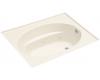Kohler Windward K-1114-FH-47 Almond 6' Whirlpool Bath Tub with Heater and Four-Sided Integral Flange