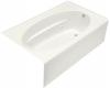 Kohler Windward K-1114-HR-0 White 6' Whirlpool Bath Tub with Heater, Integral Apron and Right-Hand Drain
