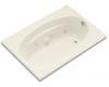 Kohler ProFlex 6042 K-1126-R-47 Almond Whirlpool Bath Tub with Flange and Right-Hand Drain