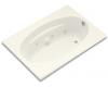Kohler ProFlex 6042 K-1126-R-96 Biscuit Whirlpool Bath Tub with Flange and Right-Hand Drain