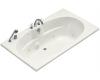Kohler ProFlex 7242 K-1131-HE-0 White Whirlpool Bath Tub with Custom Pump Location and Heater