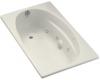 Kohler ProFlex 6036 K-1139-L-96 Biscuit Whirlpool Bath Tub with Flange and Left-Hand Drain