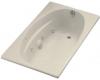 Kohler ProFlex 6036 K-1139-R-47 Almond Whirlpool Bath Tub with Flange and Right-Hand Drain