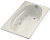 Kohler ProFlex 6036 K-1139-R-96 Biscuit Whirlpool Bath Tub with Flange and Right-Hand Drain