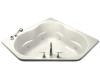 Kohler ProFlex 6060 K-1144-CD-96 Biscuit Corner Whirlpool Bath Tub with Custom Pump Location