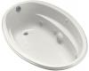 Kohler ProFlex 6040 K-1146-CN-0 White Oval Whirlpool Bath Tub with Custom Pump Location