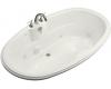 Kohler ProFlex 7242 K-1148-CD-0 White Oval Whirlpool Bath Tub with Custom Pump Location