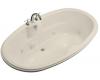 Kohler ProFlex 7242 K-1148-CD-47 Almond Oval Whirlpool Bath Tub with Custom Pump Location