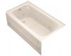 Kohler Bancroft K-1151-LA-55 Innocent Blush 5' Whirlpool Bath Tub with Integral Apron and Left-Hand Drain