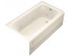 Kohler Bancroft K-1151-RA-47 Almond Bancroft 5' Whirlpool Bath Tub with Integral Apron and Right-Hand Drain