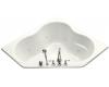 Kohler ProFlex 5454 K-1154-F-0 White Corner Whirlpool Bath Tub with Flange