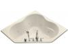 Kohler ProFlex 5454 K-1154-F-47 Almond Corner Whirlpool Bath Tub with Flange