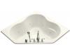 Kohler ProFlex 5454 K-1154-F-96 Biscuit Corner Whirlpool Bath Tub with Flange