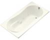 Kohler ProFlex 7236 K-1157-R-96 Biscuit Whirlpool Bath Tub with Flange and Right-Hand Drain