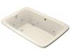 Kohler Bancroft K-1158-HE-47 Almond Experience 5.5' Whirlpool Bath Tub with Heater and Custom Pump