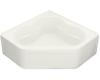 Kohler Tercet K-1160-GLA-0 White BubbleMassage Corner Bath Tub with Integral Apron