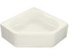 Kohler Tercet K-1160-GLA-96 Biscuit BubbleMassage Corner Bath Tub with Integral Apron