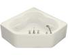Kohler Tercet K-1160-HL-96 Biscuit Tercet Whirlpool Bath Tub with Integral Apron, Flange and Heater