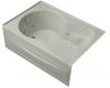 Kohler Synchrony K-1192-HL-95 Ice Grey 5' Whirlpool Bath Tub with Integral Apron, Heater and Left-Hand Drain